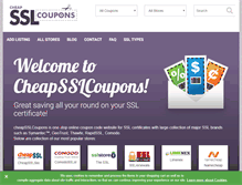 Tablet Screenshot of cheapsslcoupons.com